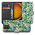 Samsung Galaxy Xcover 7 Pro Elegant Orchidee Groen Design Bookcase Hoesje met Pasjeshouder en Bescherming aanzicht