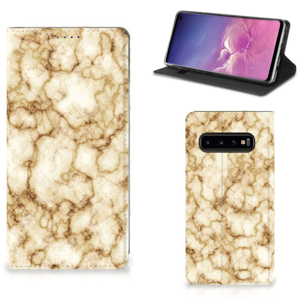 Samsung Galaxy S10 Standcase Marmer Goud