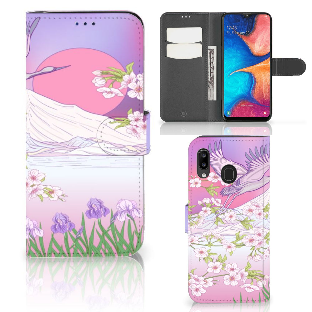 Samsung Galaxy A30 Telefoonhoesje met Pasjes Bird Flying