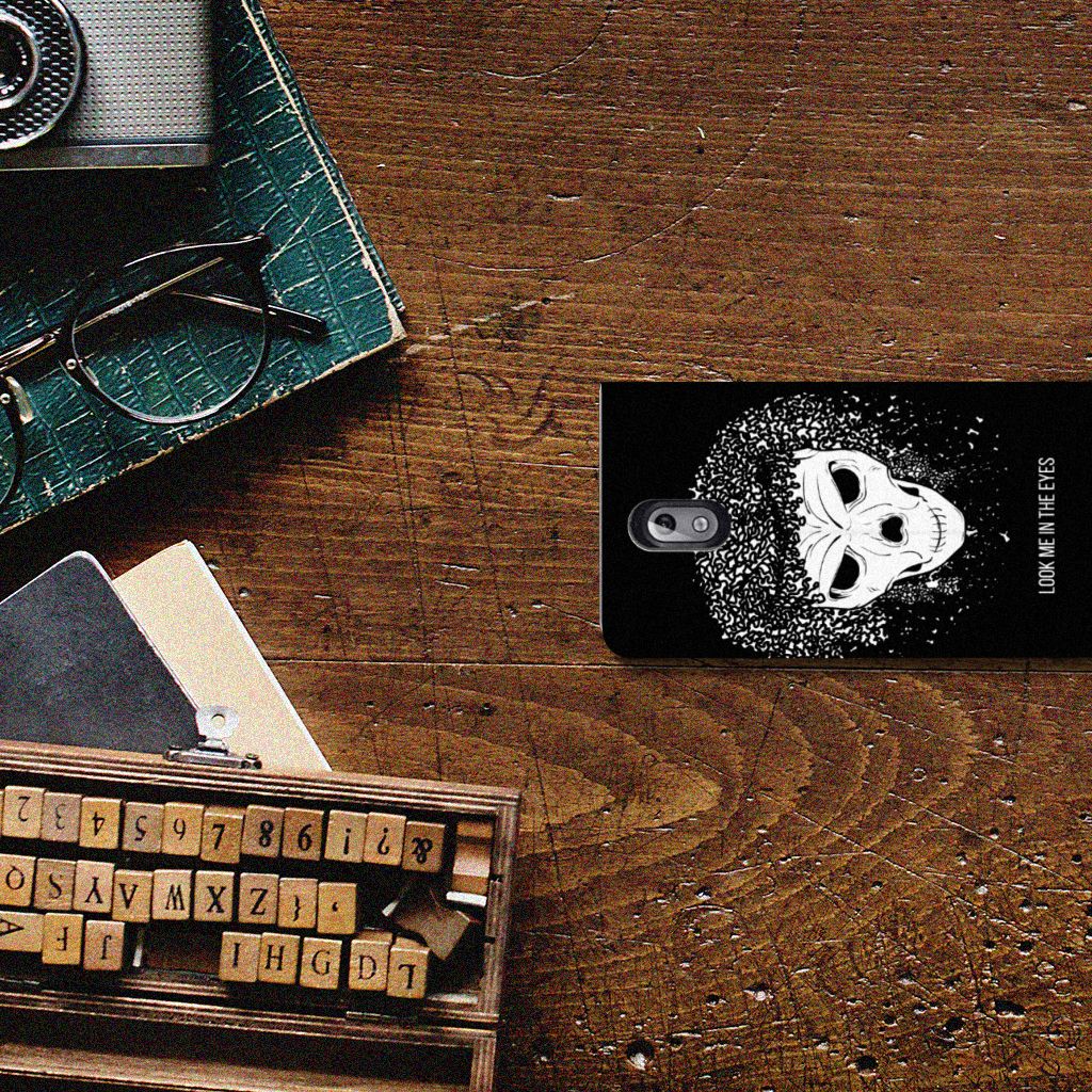 Mobiel BookCase Nokia 3.1 (2018) Skull Hair