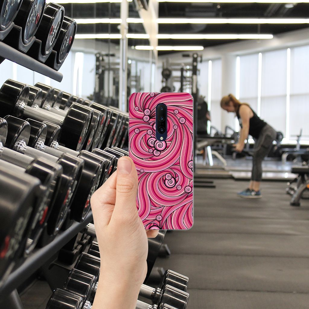OnePlus 7 Pro Hoesje maken Swirl Pink
