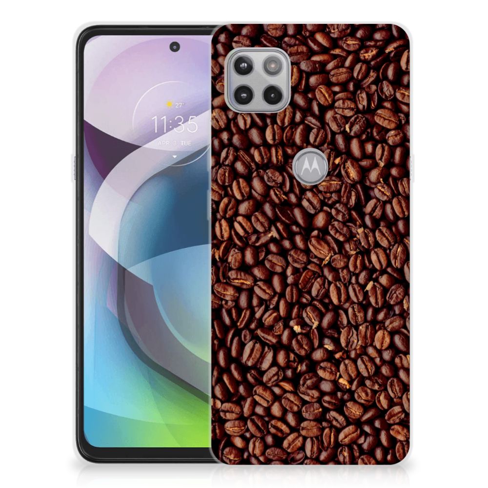 Motorola Moto G 5G Siliconen Case Koffiebonen