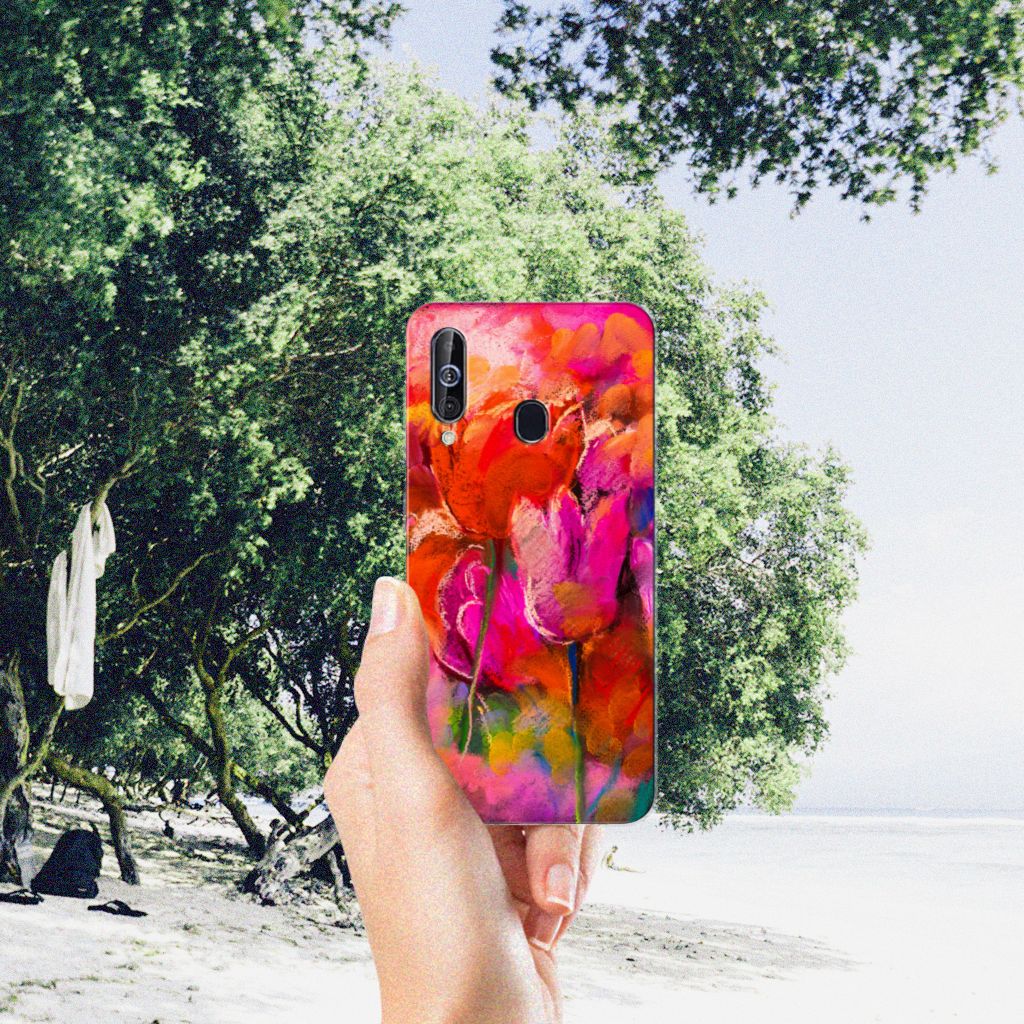 Hoesje maken Samsung Galaxy A60 Tulips
