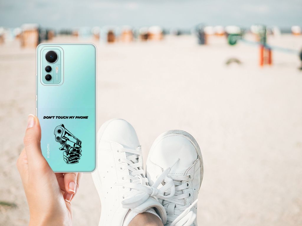 Xiaomi 12 Lite Silicone-hoesje Gun Don't Touch My Phone