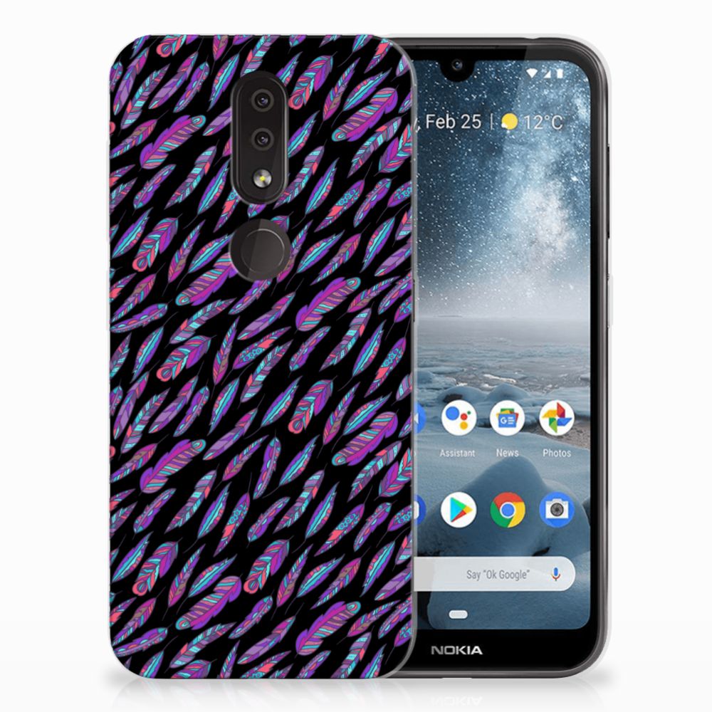 Nokia 4.2 TPU bumper Feathers Color