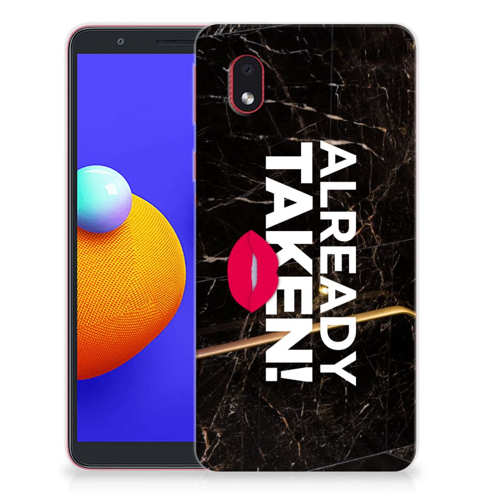 Samsung Galaxy A01 Core Siliconen hoesje met naam Already Taken Black