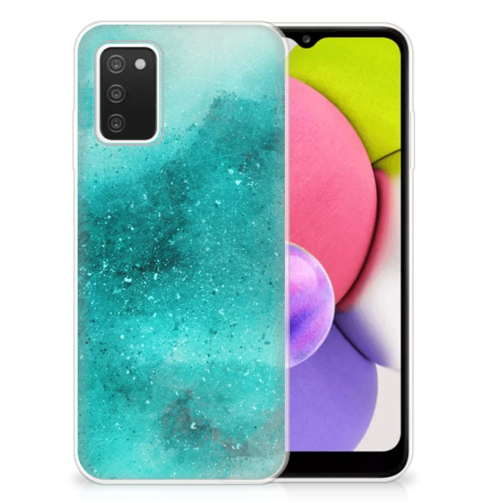 Hoesje maken Samsung Galaxy A03S Painting Blue B2C Telecom