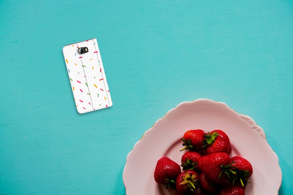 Huawei Y5 2 | Y6 Compact Flip Style Cover Donut Roze