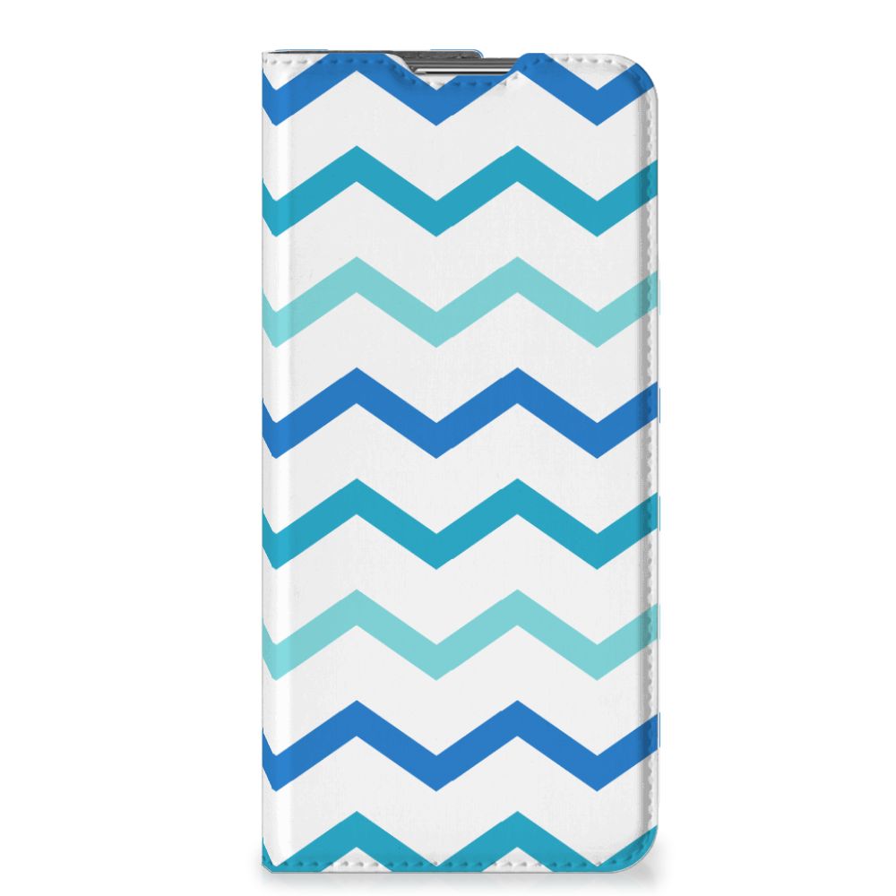 OPPO Find X5 Pro Hoesje met Magneet Zigzag Blauw - B2C Telecom