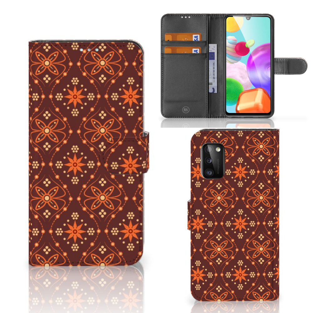 Samsung Galaxy A41 Telefoon Hoesje Batik Brown