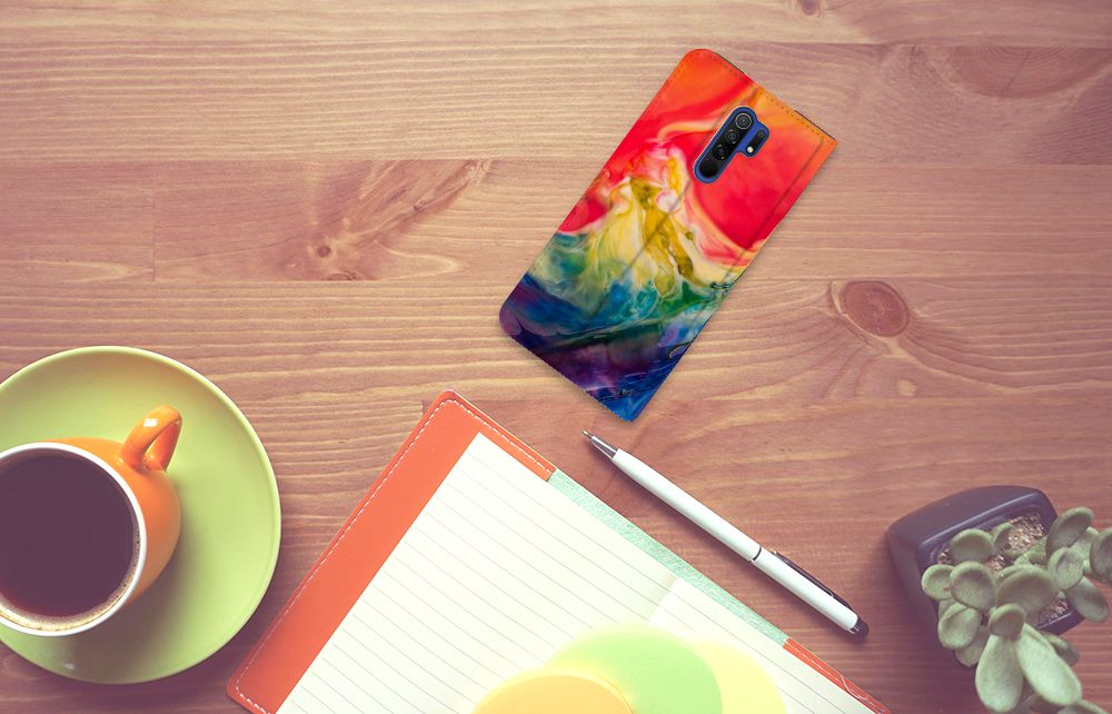 Bookcase Xiaomi Redmi 9 Watercolor Dark - B2C Telecom