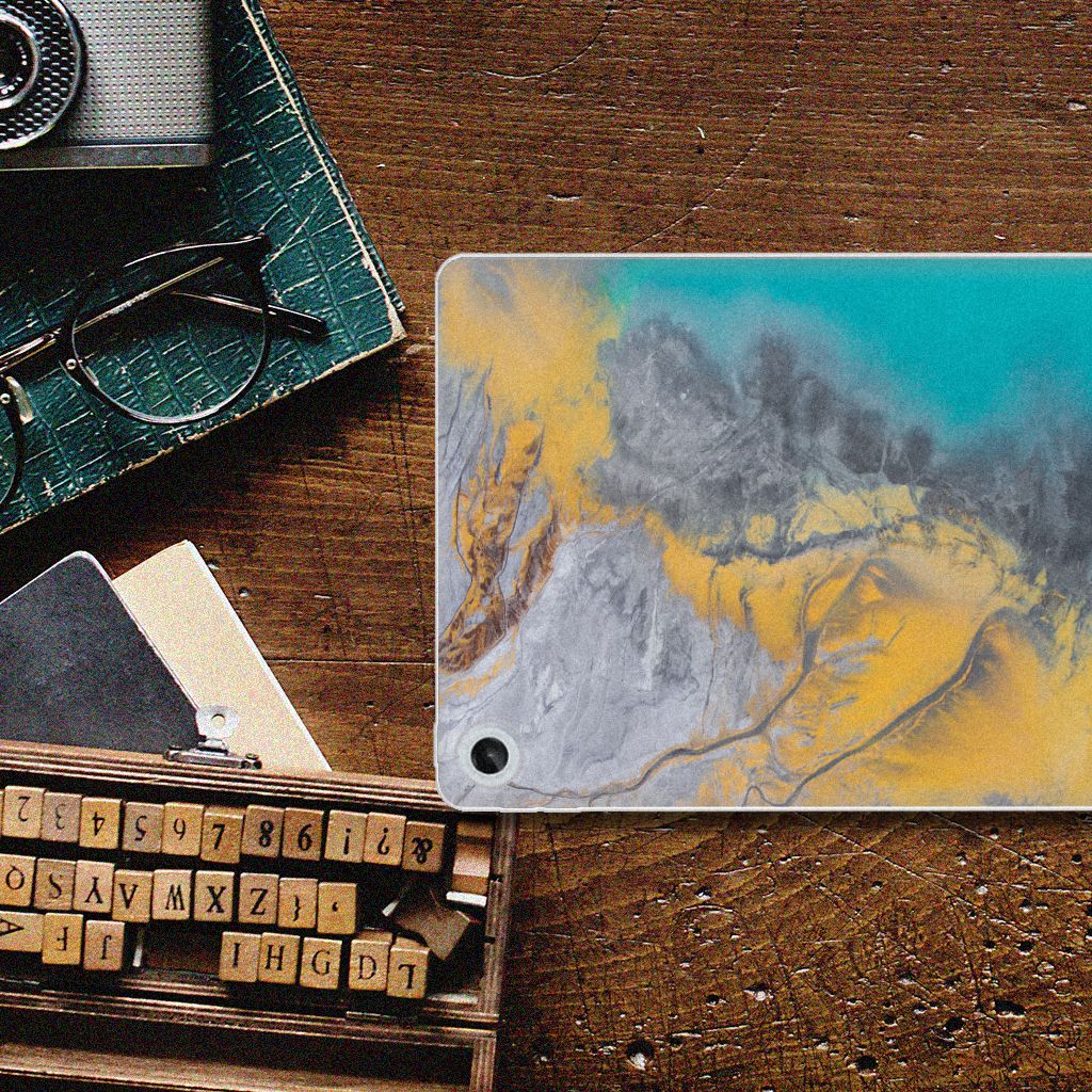Lenovo Tab M10 Plus (3e generatie) Tablet Back Cover Marble Blue Gold - B2C Telecom