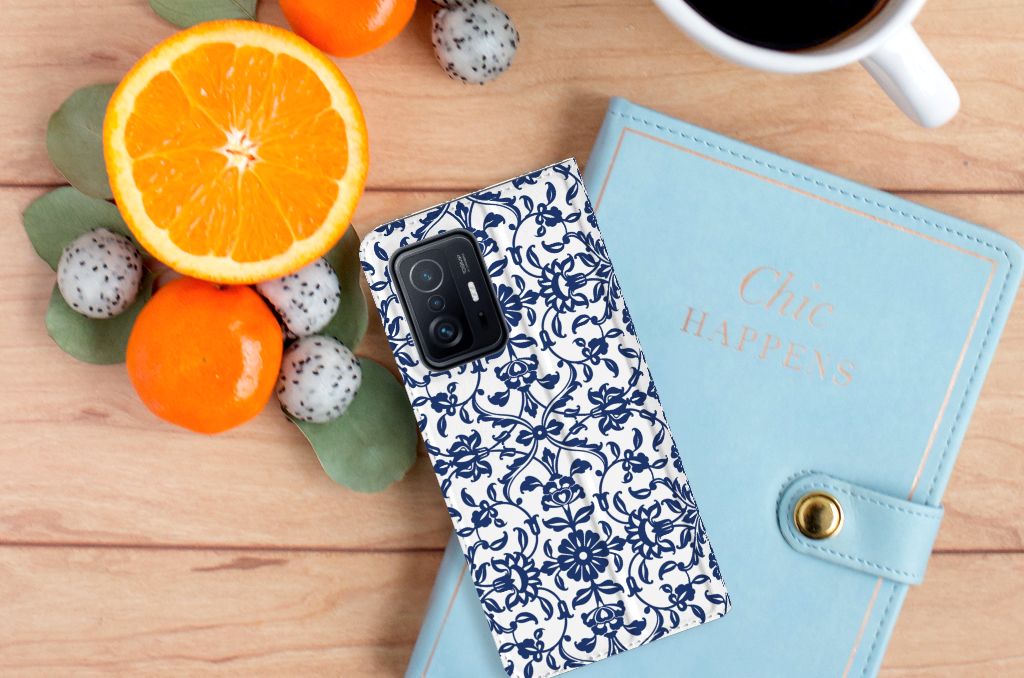 Xiaomi 11T | Xiaomi 11T Pro Smart Cover Flower Blue - B2C Telecom