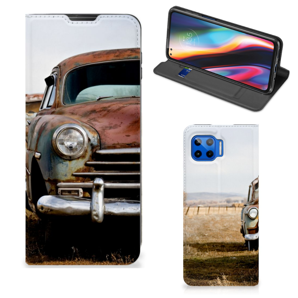 Motorola Moto G 5G Plus Stand Case Vintage Auto - B2C Telecom