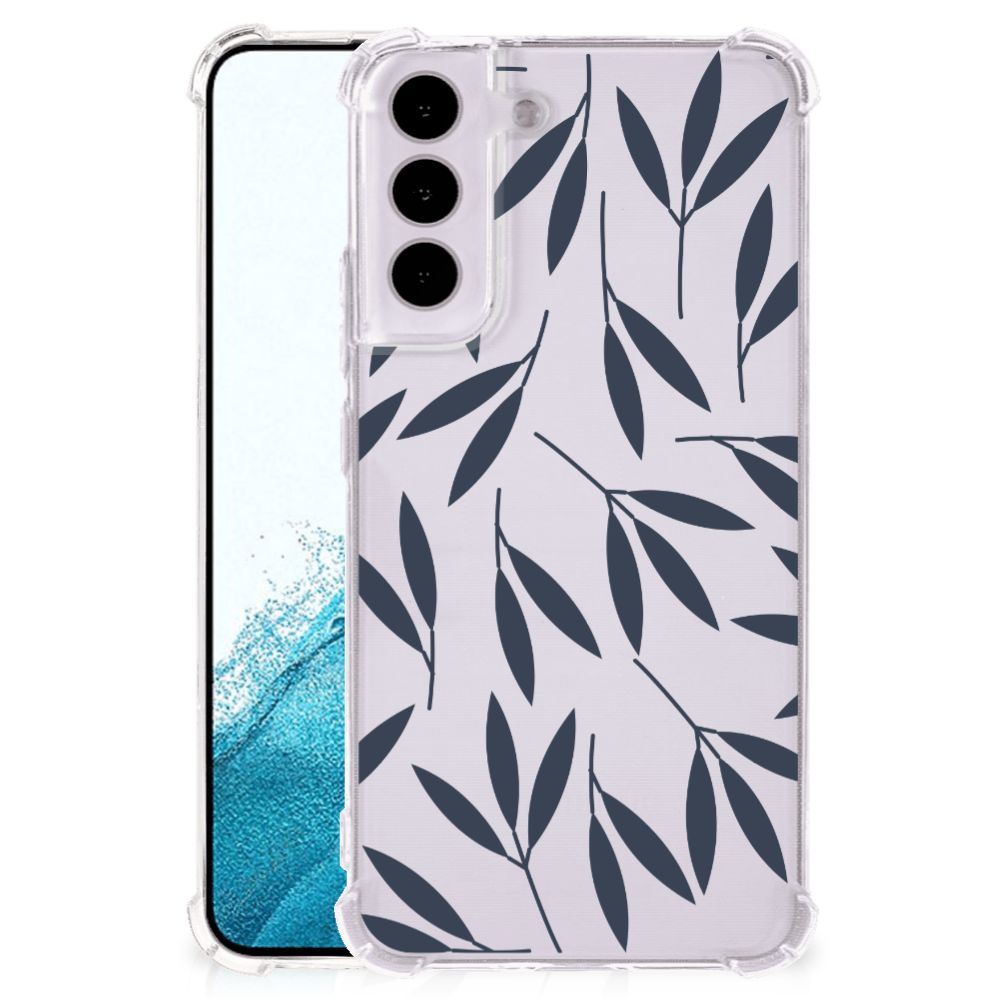 Samsung Galaxy S22 Case Leaves Blue