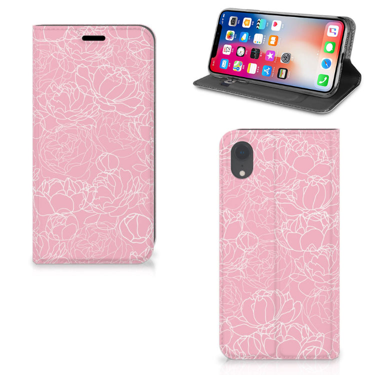 Apple iPhone Xr Smart Cover White Flowers