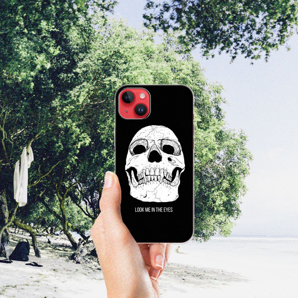 Silicone Back Case iPhone 14 Plus Skull Eyes B2C Telecom