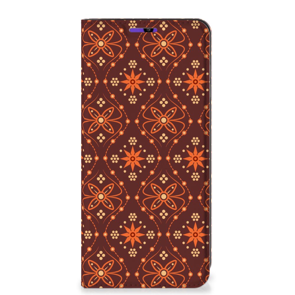 Samsung Galaxy A22 4G | M22 Hoesje met Magneet Batik Brown