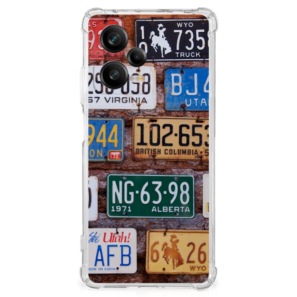 Xiaomi Redmi Note 12 Pro Plus Anti-shock Hoesje met foto Kentekenplaten