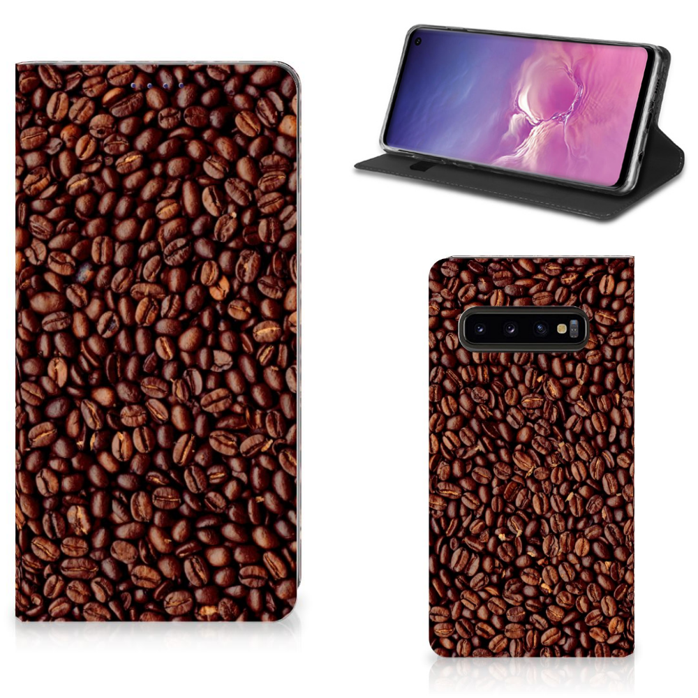 Samsung Galaxy S10 Flip Style Cover Koffiebonen