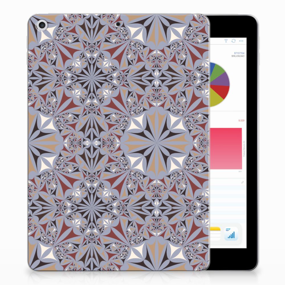 Apple iPad 9.7 2018 | 2017 Tablet Back Cover Flower Tiles
