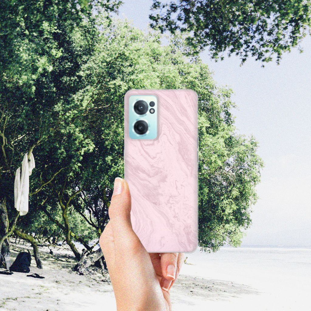 OnePlus Nord CE 2 5G TPU Siliconen Hoesje Marble Pink B2C Telecom