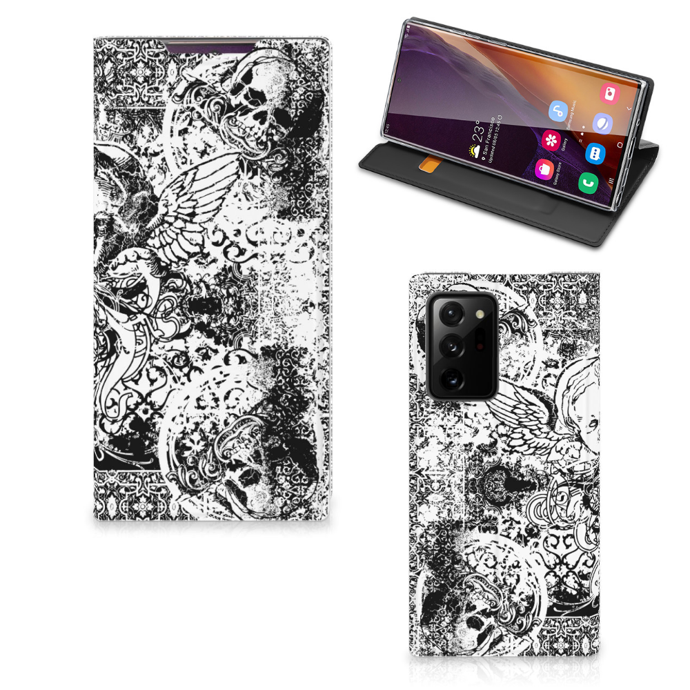 Mobiel BookCase Samsung Galaxy Note 20 Ultra Skulls Angel - B2C Telecom