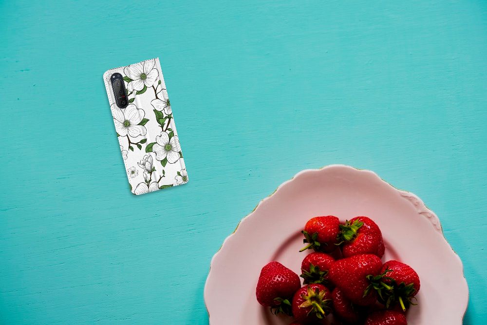Sony Xperia 5 II Smart Cover Dogwood Flowers - B2C Telecom