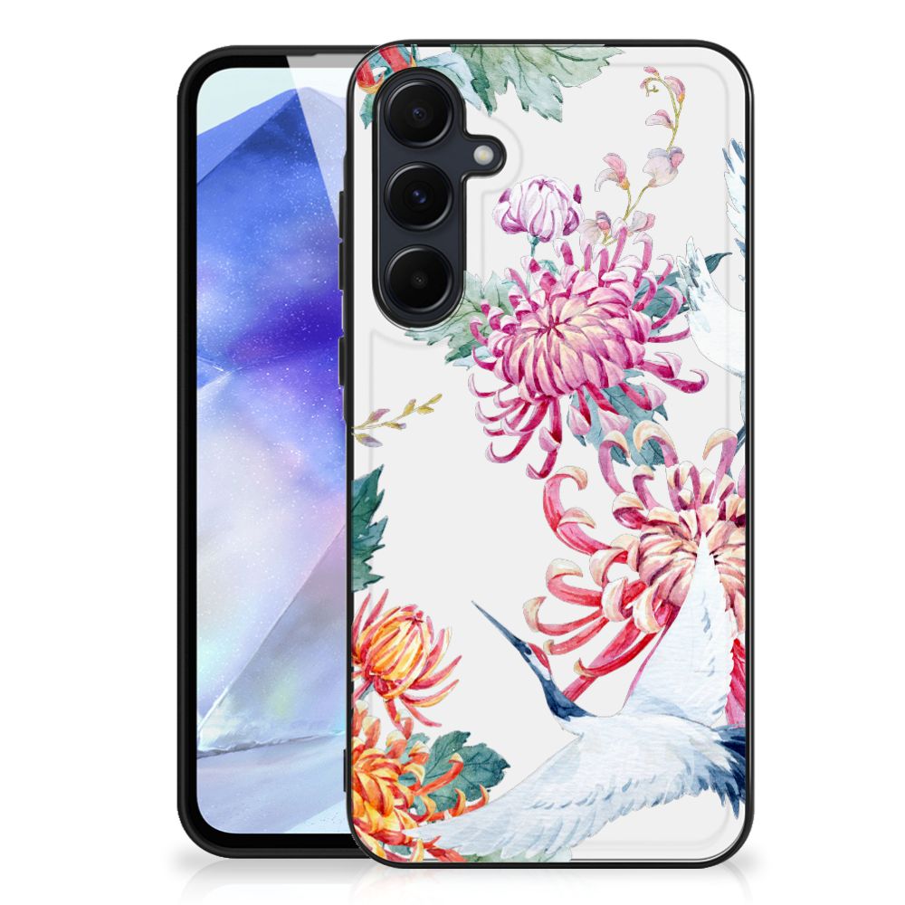 Samsung Galaxy A55 Dierenprint Telefoonhoesje Bird Flowers