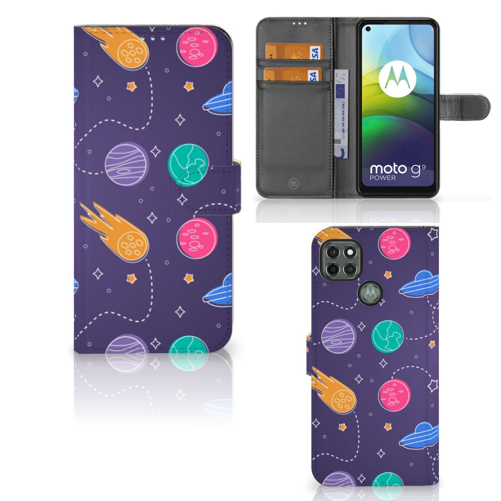 Motorola Moto G9 Power Wallet Case met Pasjes Space