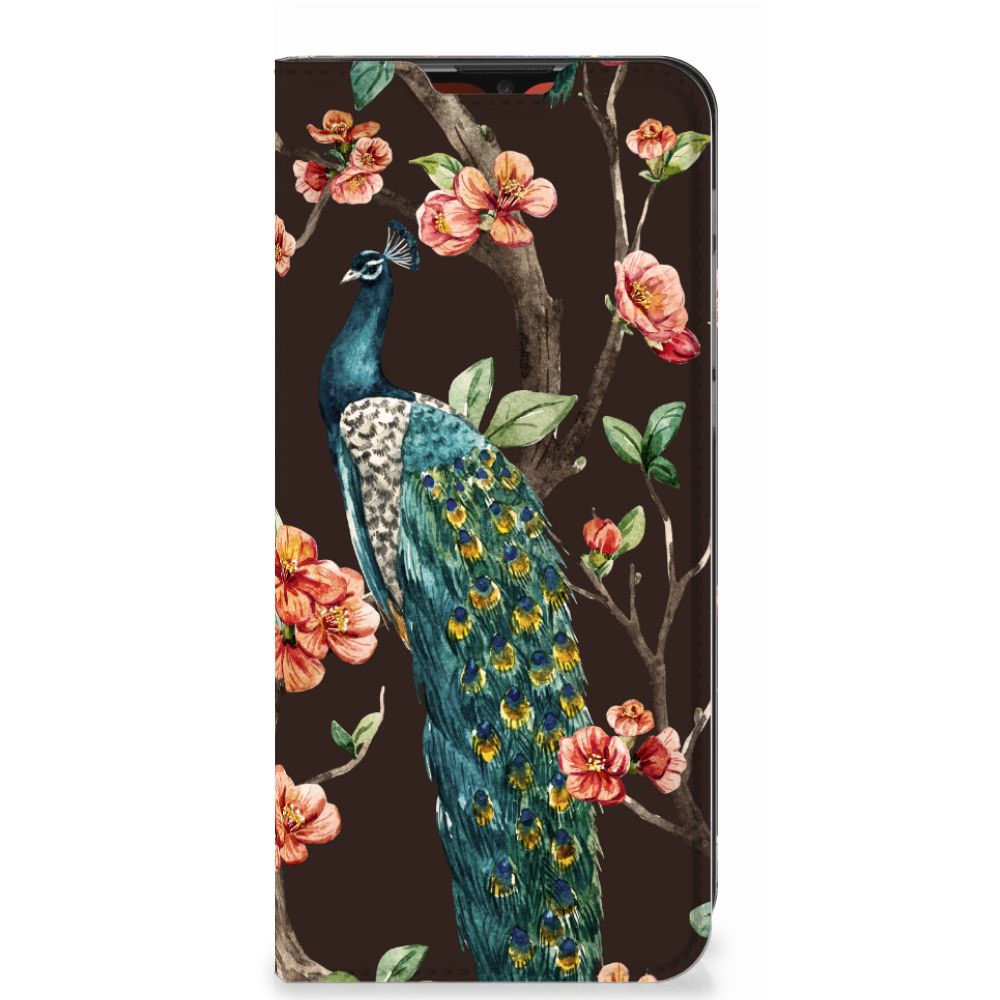 Motorola Moto E7 Power | E7i Power Hoesje maken Pauw met Bloemen - B2C Telecom