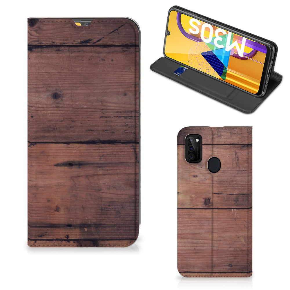 Samsung Galaxy M30s | M21 Book Wallet Case Old Wood