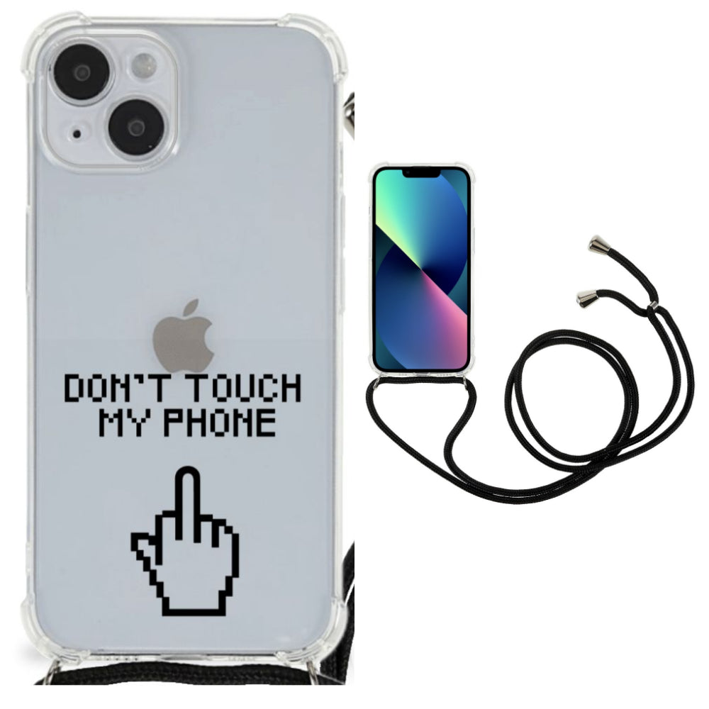 iPhone 14 Plus Anti Shock Case Finger Don't Touch My Phone