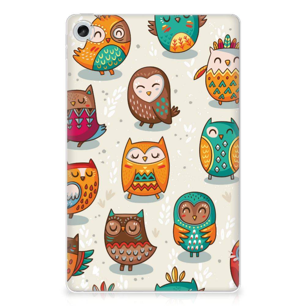 Lenovo Tab M10 Plus (3e generatie) Back Case Vrolijke Uilen