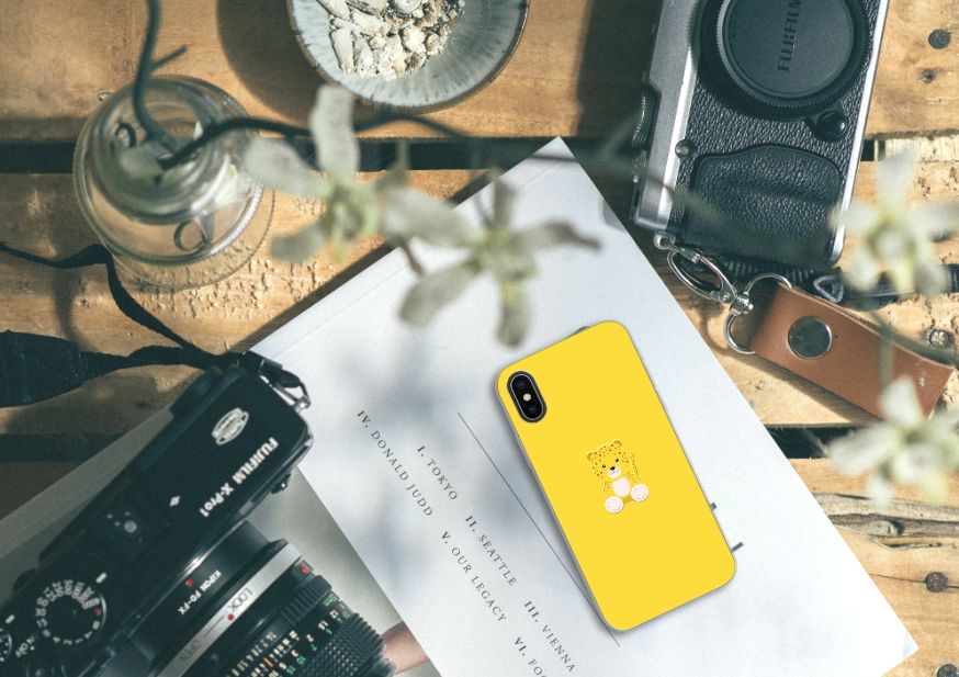 Apple iPhone X | Xs Telefoonhoesje met Naam Baby Leopard
