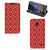 Nokia 2.2 Hoesje met Magneet Batik Rood