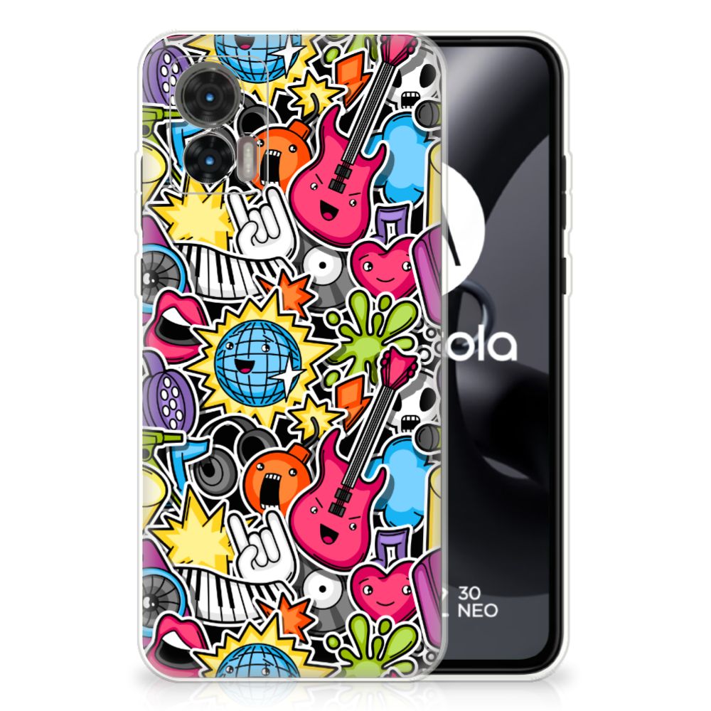 Motorola Edge 30 Neo Silicone Back Cover Punk Rock