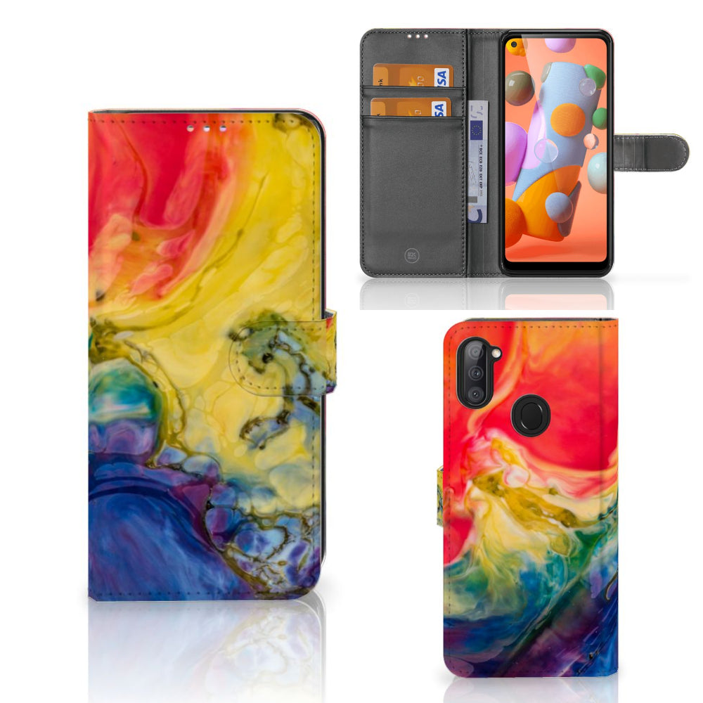 Hoesje Samsung Galaxy M11 | A11 Watercolor Dark