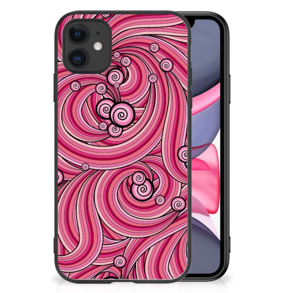 iPhone 11 Leuk Telefoonhoesje Swirl Pink B2C Telecom