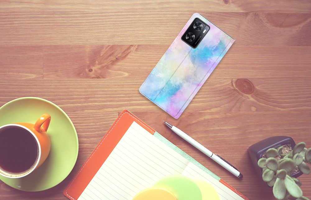Bookcase OPPO A57 | A57s | A77 4G Watercolor Light - B2C Telecom