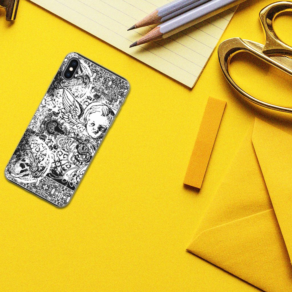 Silicone Back Case Apple iPhone Xs Max Skulls Angel