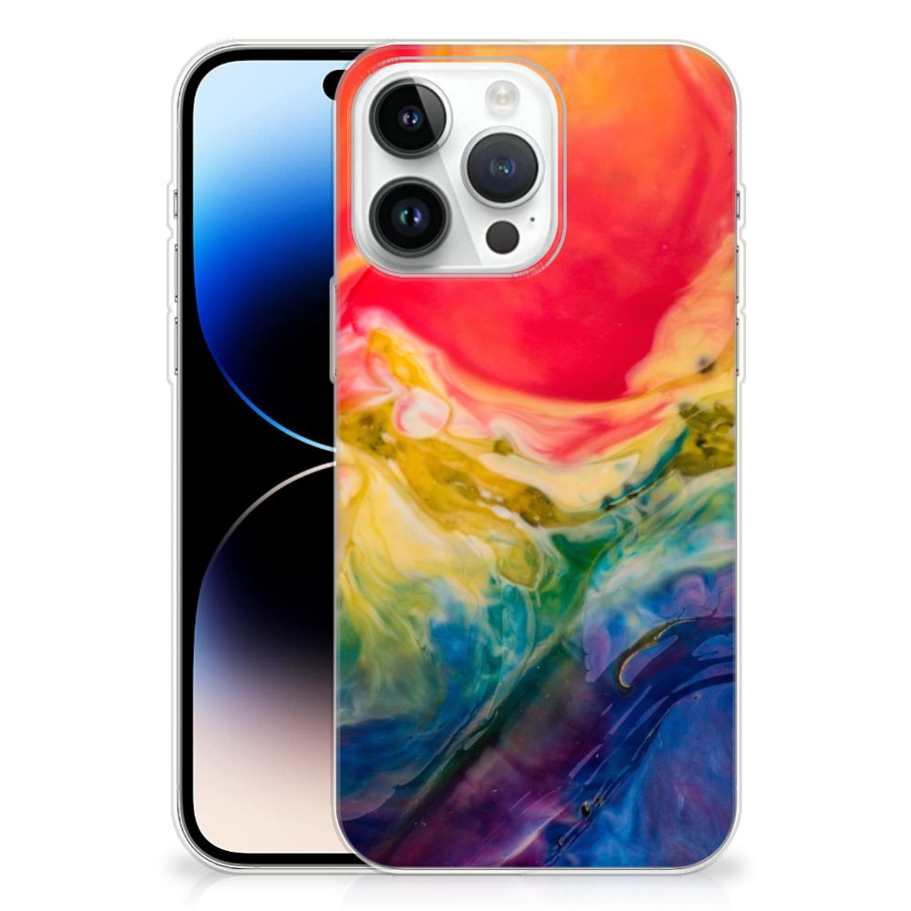 Hoesje maken iPhone 14 Pro Max Watercolor Dark