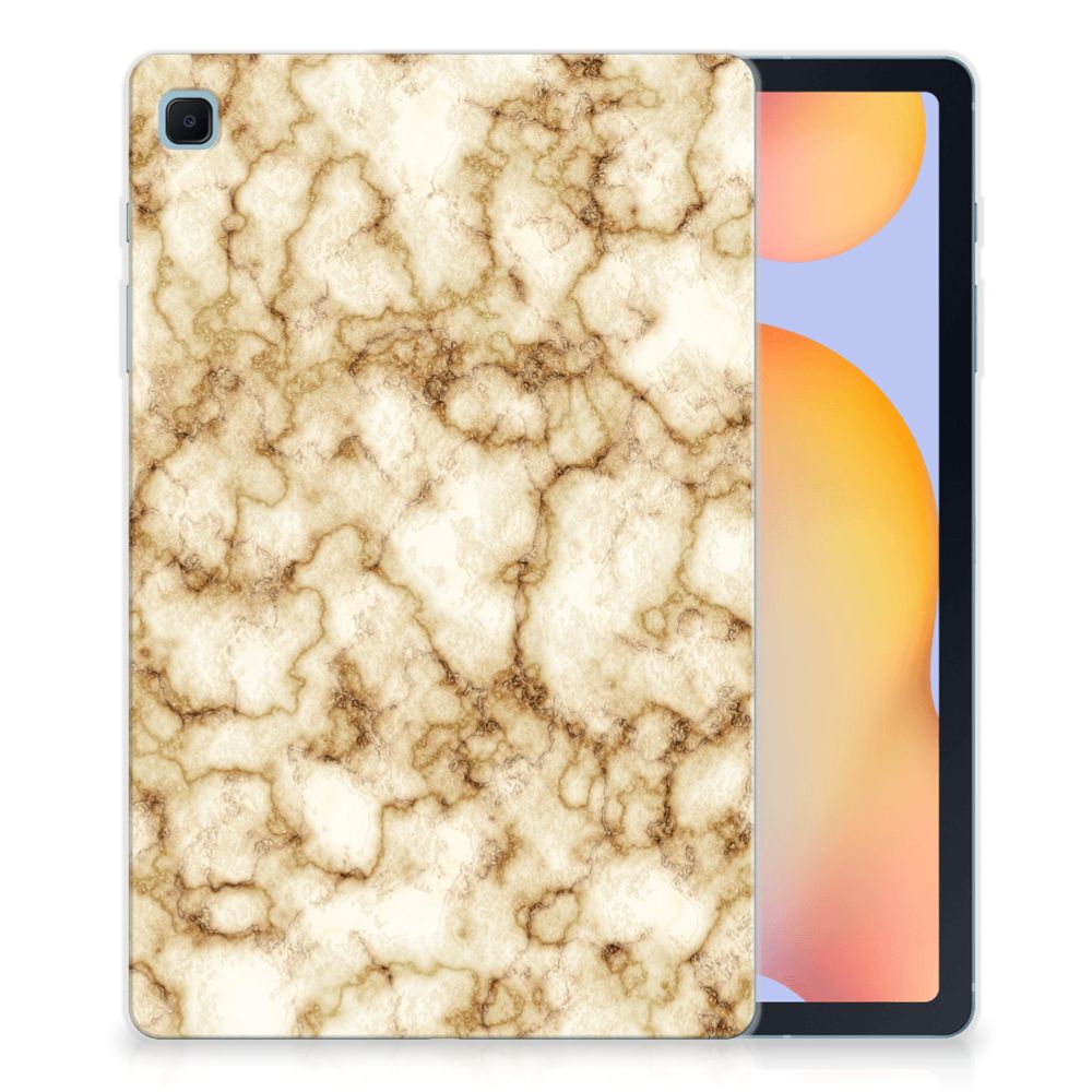 Samsung Galaxy Tab S6 Lite | S6 Lite (2022) Tablet Back Cover Marmer Goud