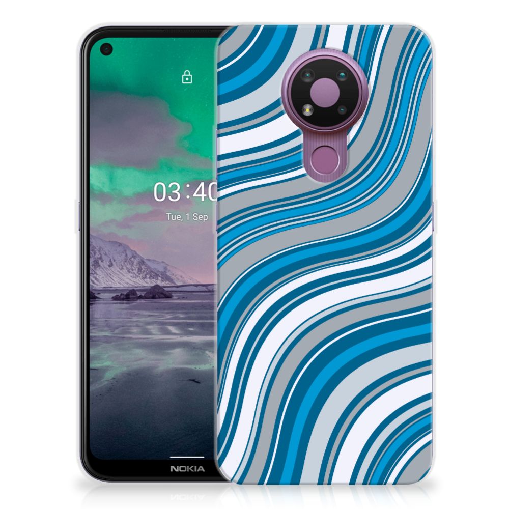 Nokia 3.4 TPU bumper Waves Blue B2C Telecom