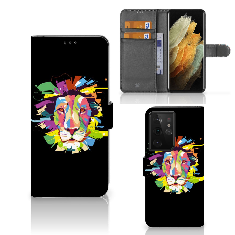 Samsung Galaxy S21 Ultra Leuk Hoesje Lion Color