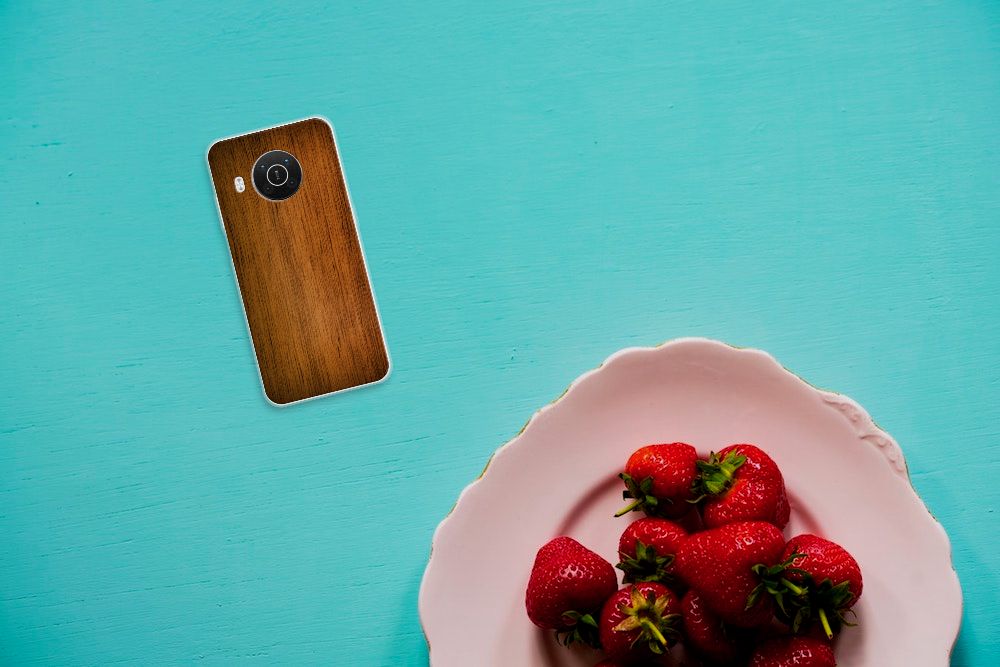 Nokia X10 | X20 Bumper Hoesje Donker Hout B2C Telecom