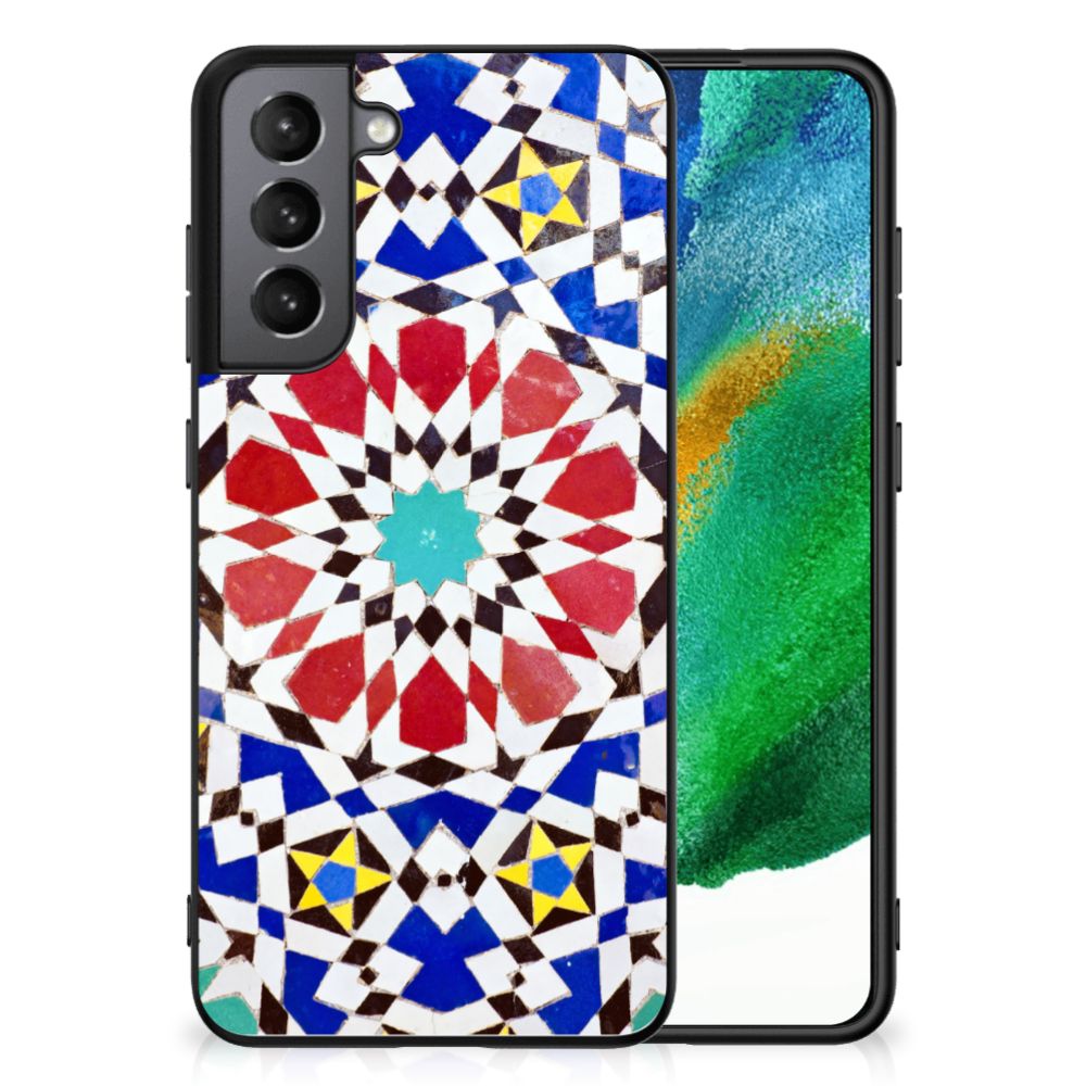Samsung Galaxy S21FE Marmeren Print Telefoonhoesje Mozaïek