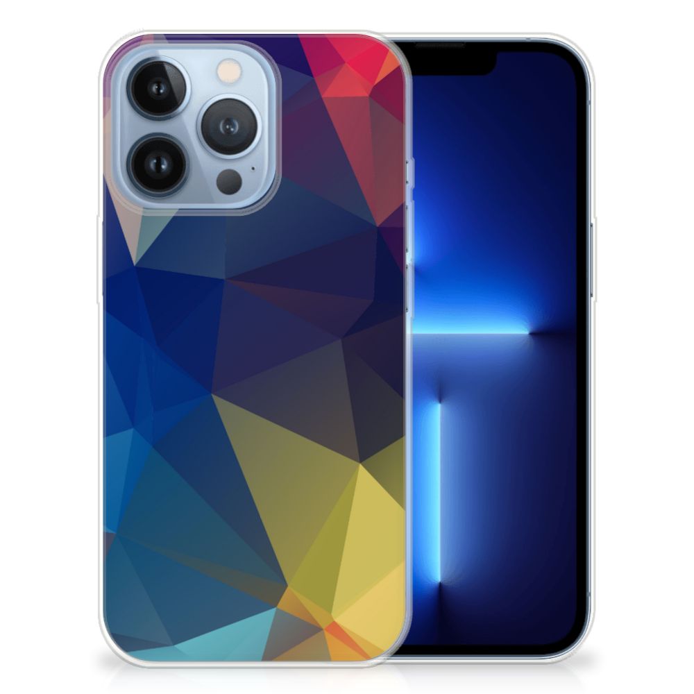 Apple iPhone 13 Pro TPU Hoesje Polygon Dark B2C Telecom