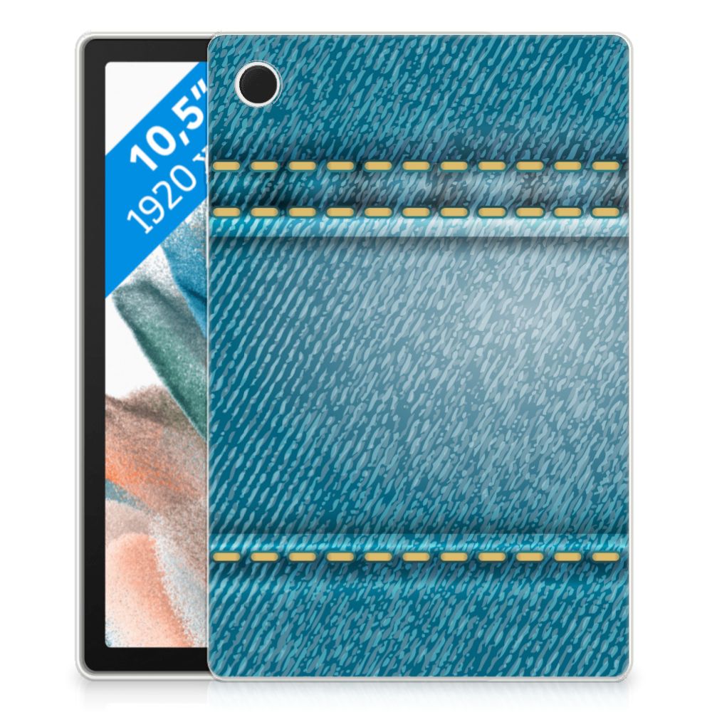 Samsung Galaxy Tab A8 2021/2022 Leuke Siliconen Hoes Jeans - B2C Telecom