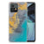 Motorola Moto G72 TPU Siliconen Hoesje Marble Blue Gold B2C Telecom
